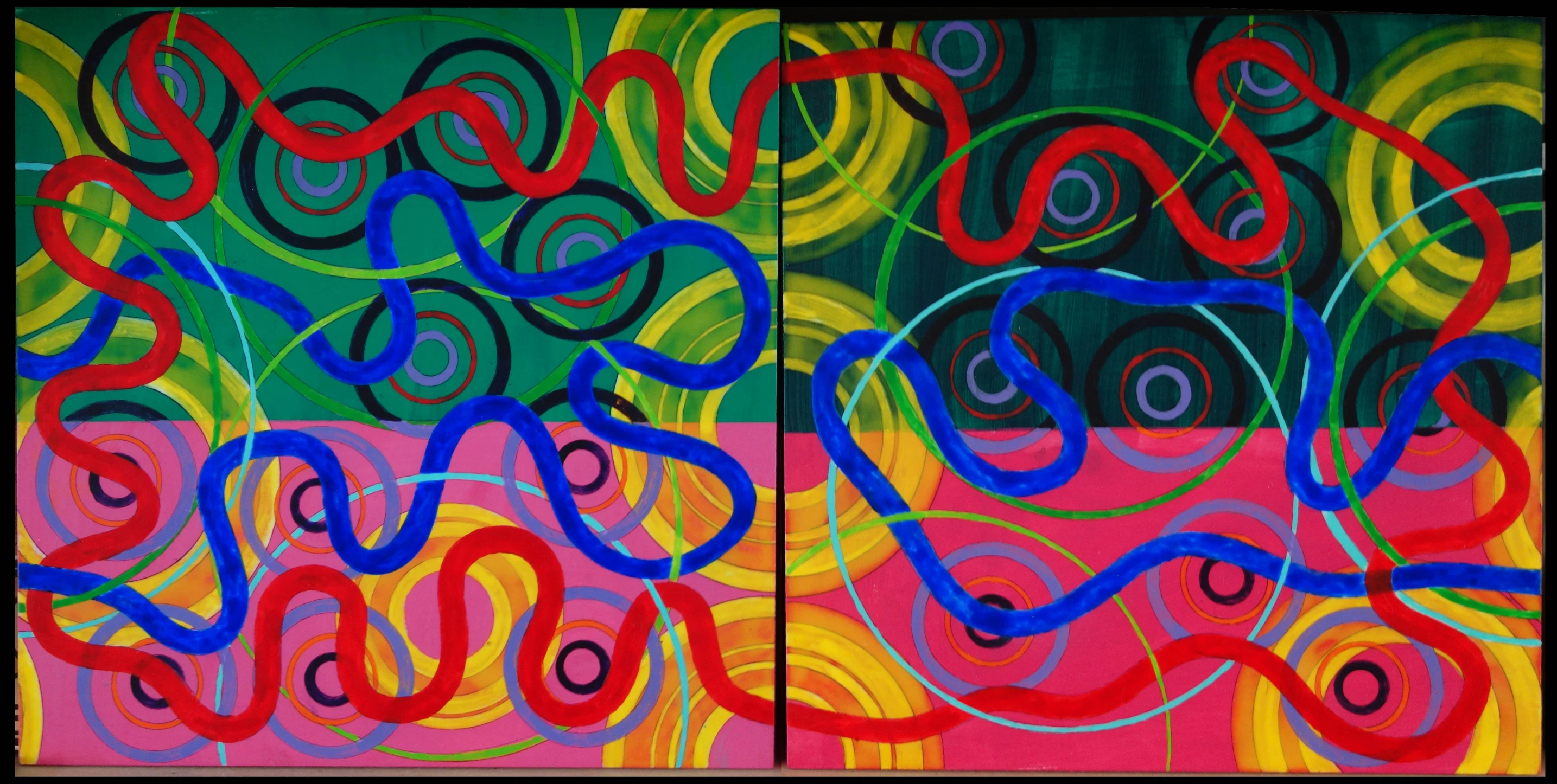 Snakes 1 (2022) by Michael Fiedler / 80x40cm